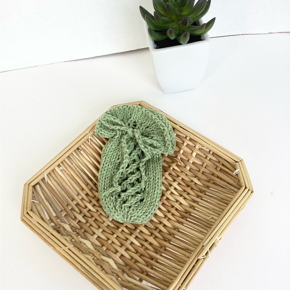 Soap Saver Bag Hand Crafted Green Cotton Bath Essential Exfoliating - Picture 9 of 11